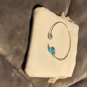 Aquamarine and diamond bracelet